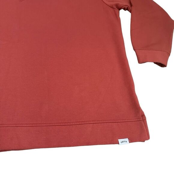 Orvis Women XL V-Neck Boxy Relaxed Fit Sweatshirt Sporty - Picture 3 of 10